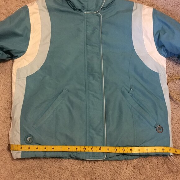 Retro Two Tone Blue Snowboarding Jacket - Picture 14 of 16
